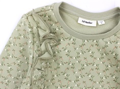 Lil Atelier moss gray sweatshirt blomster
